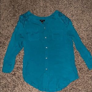 Teal Button Down